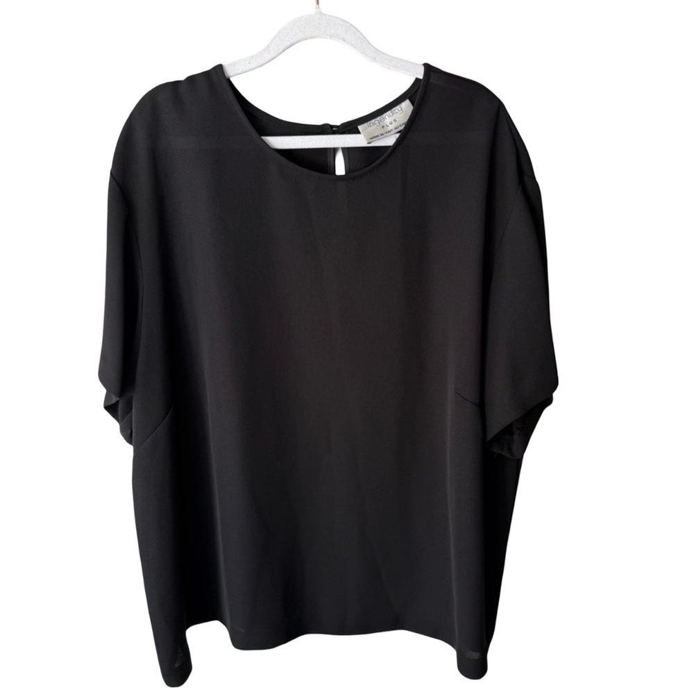 Ingenuity Plus Vintage Black Oversized Dolman Sleeve Blouse T-Shirt Women’s 3X
